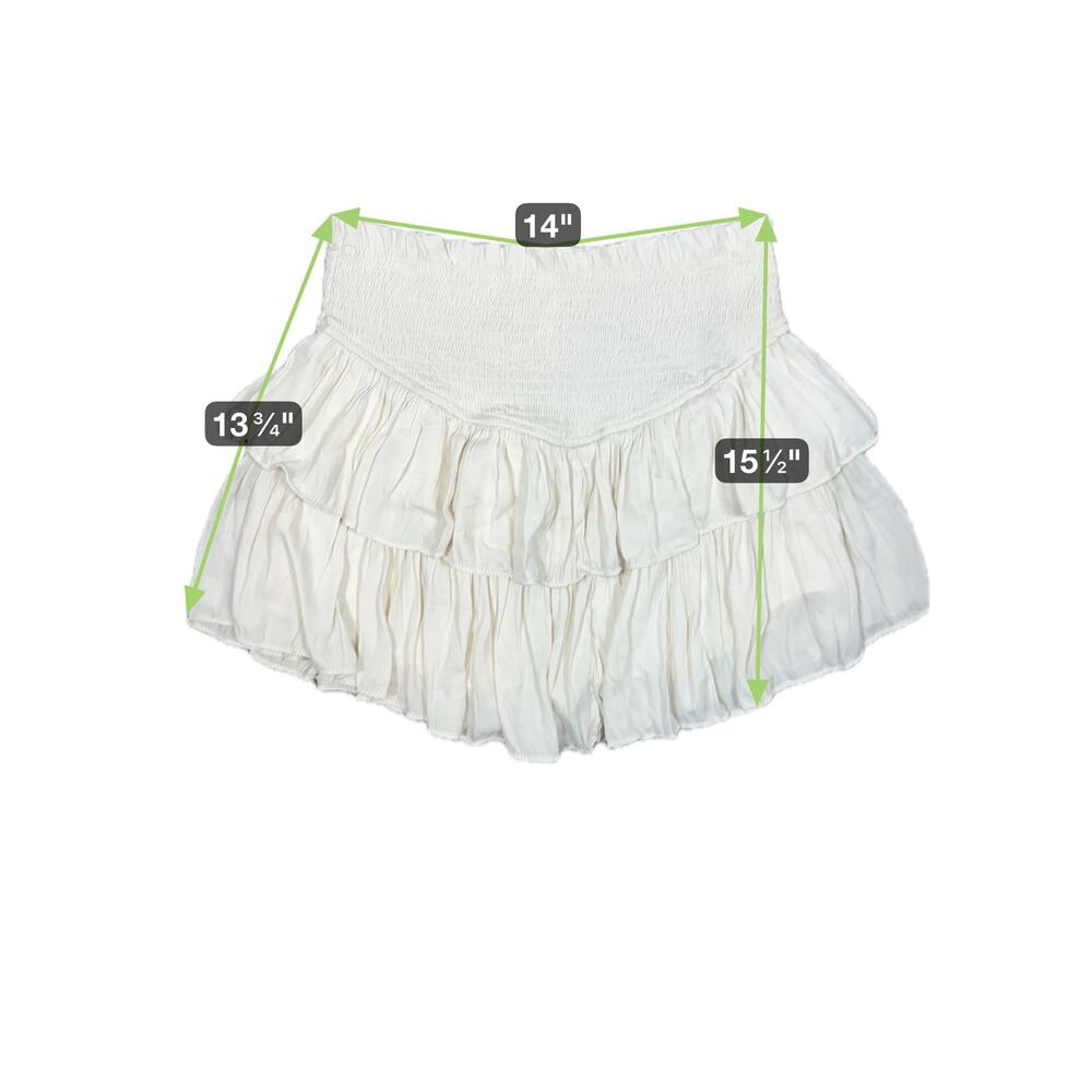 Mustard Seed‎ Cream Tiered Mini Skort with Elasticated Waist - Picture 7 of 7